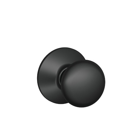 Schlage Schlage F-Series Plymouth Matte Black Passage Knob Right or Left Handed F10GPLY622